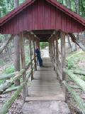 james on covered footbridge 2005