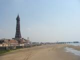blackpool tower and beach