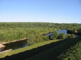 franklin falls dam water view to forest