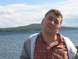 james with lake winnipesaukee in background