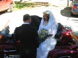 getaway trike with bride