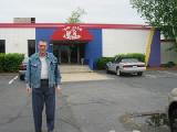 david outside bowling alley